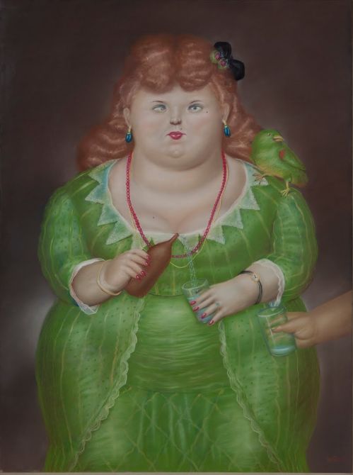 Signed painting attributed to Fernando Botero: Comparative Analysis of "Mujer con Pájaro" and A1