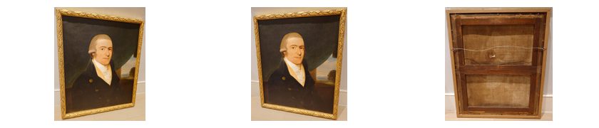 Portrait of an English Gentleman: Frame and back side
