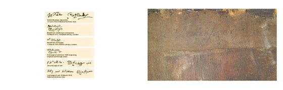 The oil on canvas, "Untitled": Comparison with the Painting Inscription