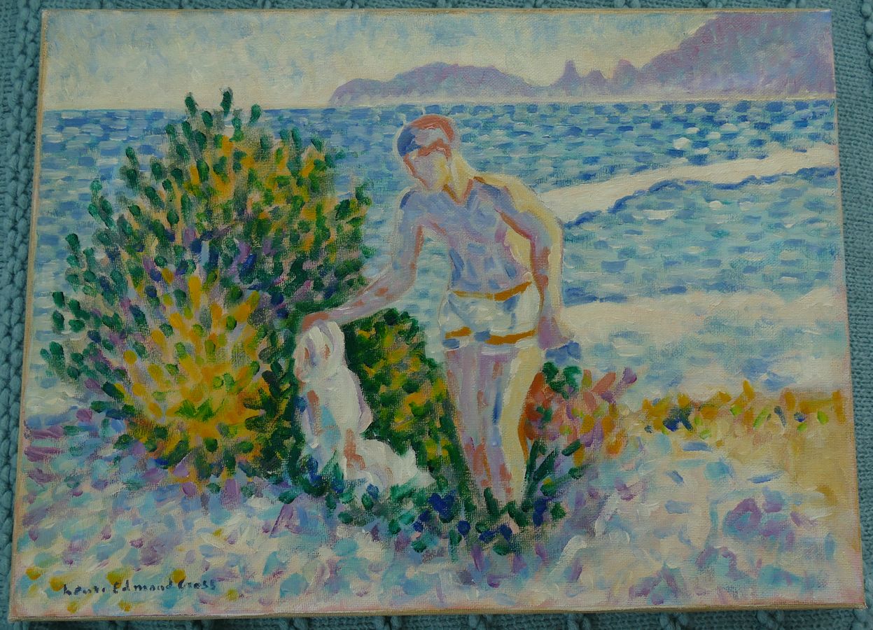 Painting attributed to Henri Edmond Cross: Light, Brushwork And Painting Order