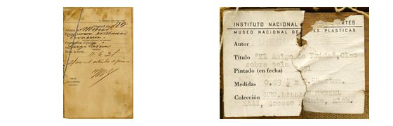 El amigo de Frida: Documentary Evidence (verso labels)