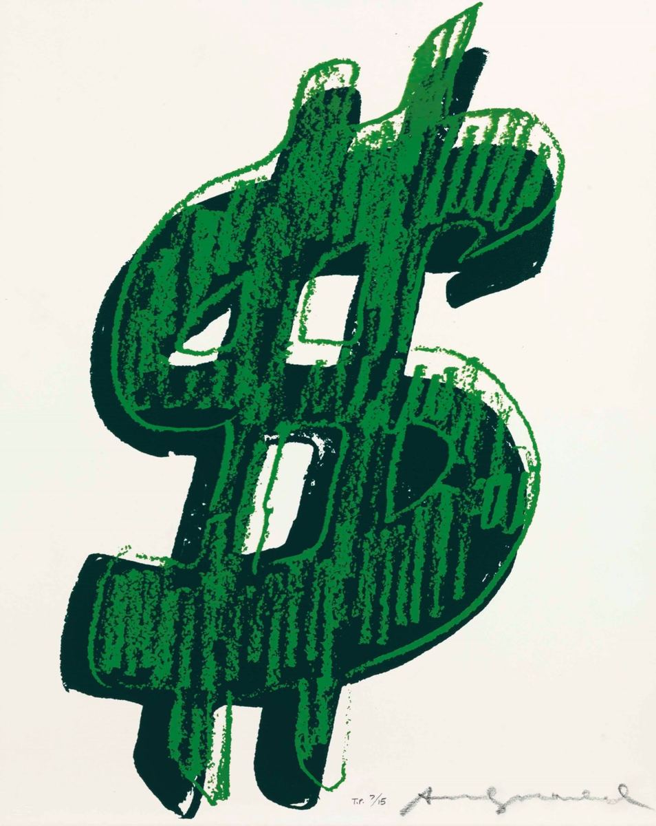 Andy Warhol Dollar Sign newspaper image authentication evidence image 5