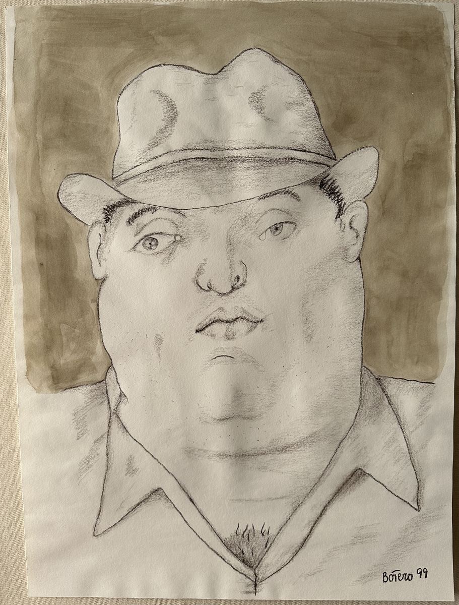 Fernando Botero Man on fedora authentication evidence image 1
