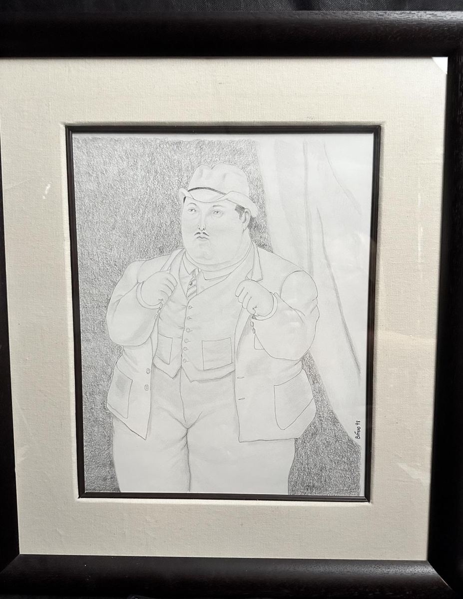 Fernando Botero Man on fedora authentication evidence image 7
