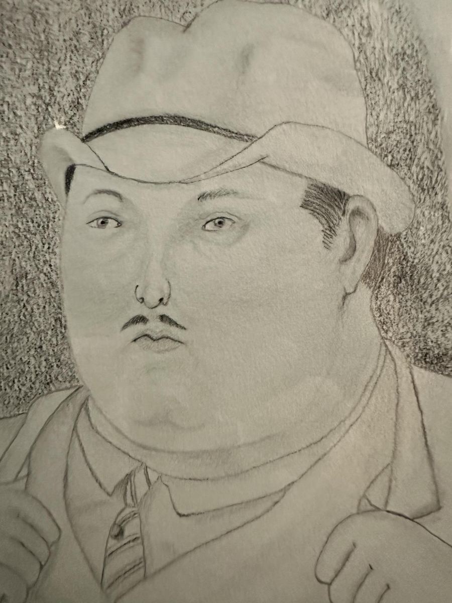 Fernando Botero Man on fedora authentication evidence image 8