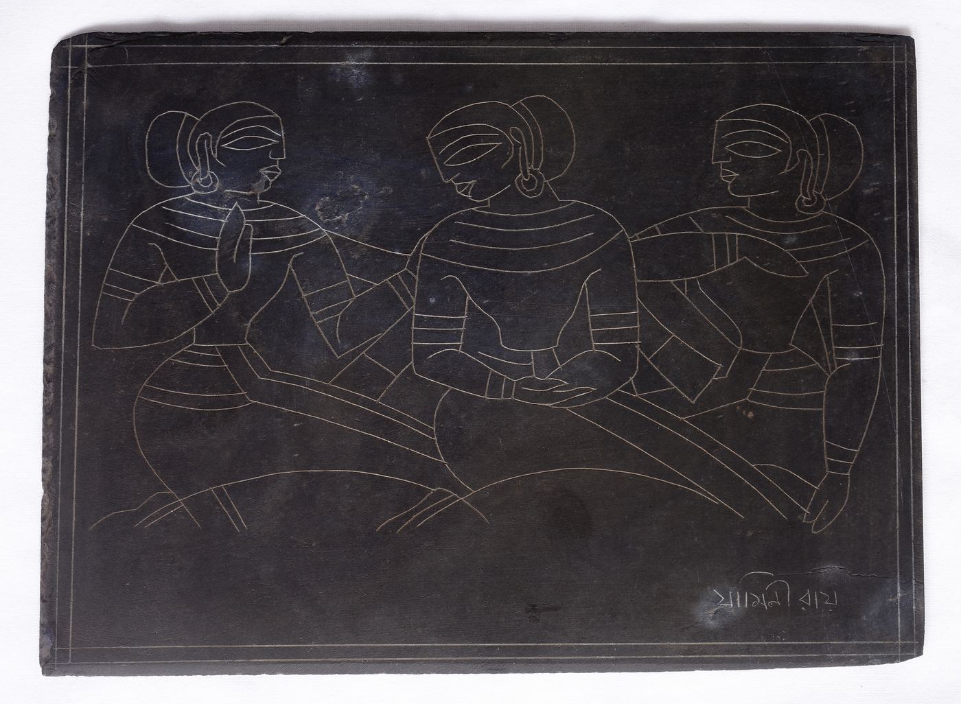 Jamini Roy Three Seated Women authentication evidence image 1
