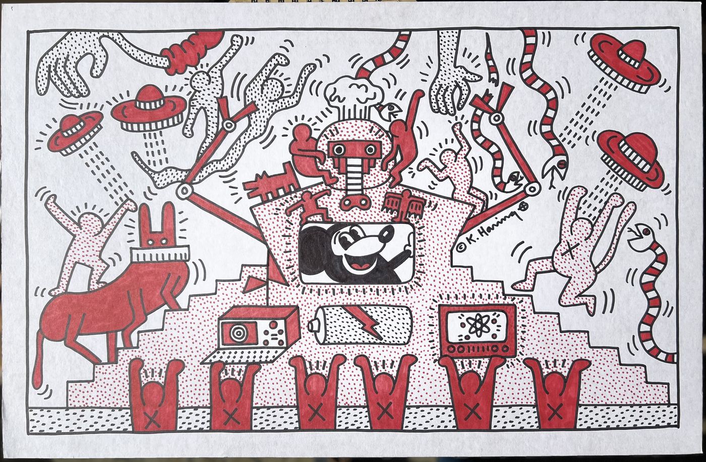Keith Haring Mickey Alien Invasion Pop authentication evidence image 1