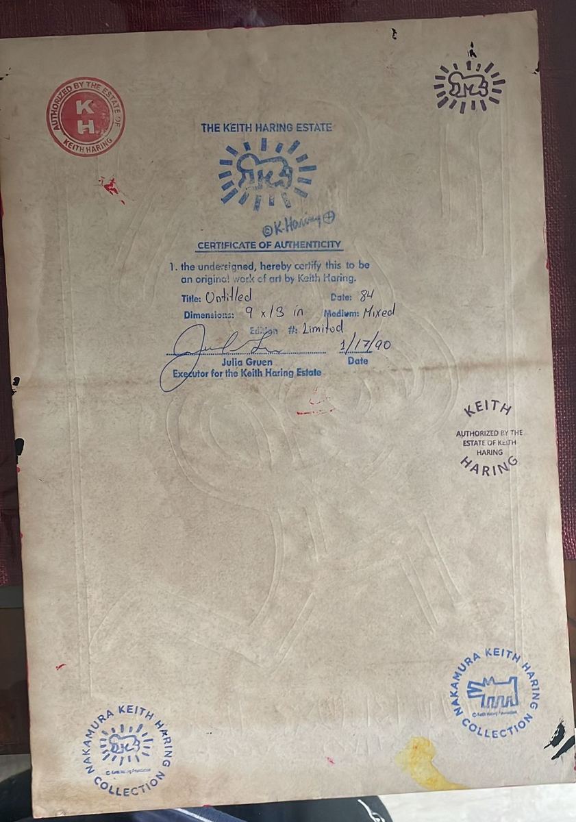 Keith Haring Montreux Jazz Festival poster authentication evidence image 2