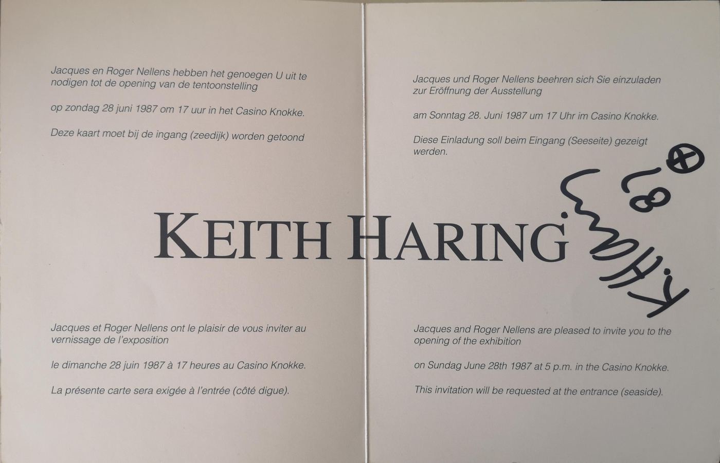 Keith Haring Keith Haring signed artwork authentication evidence image 3