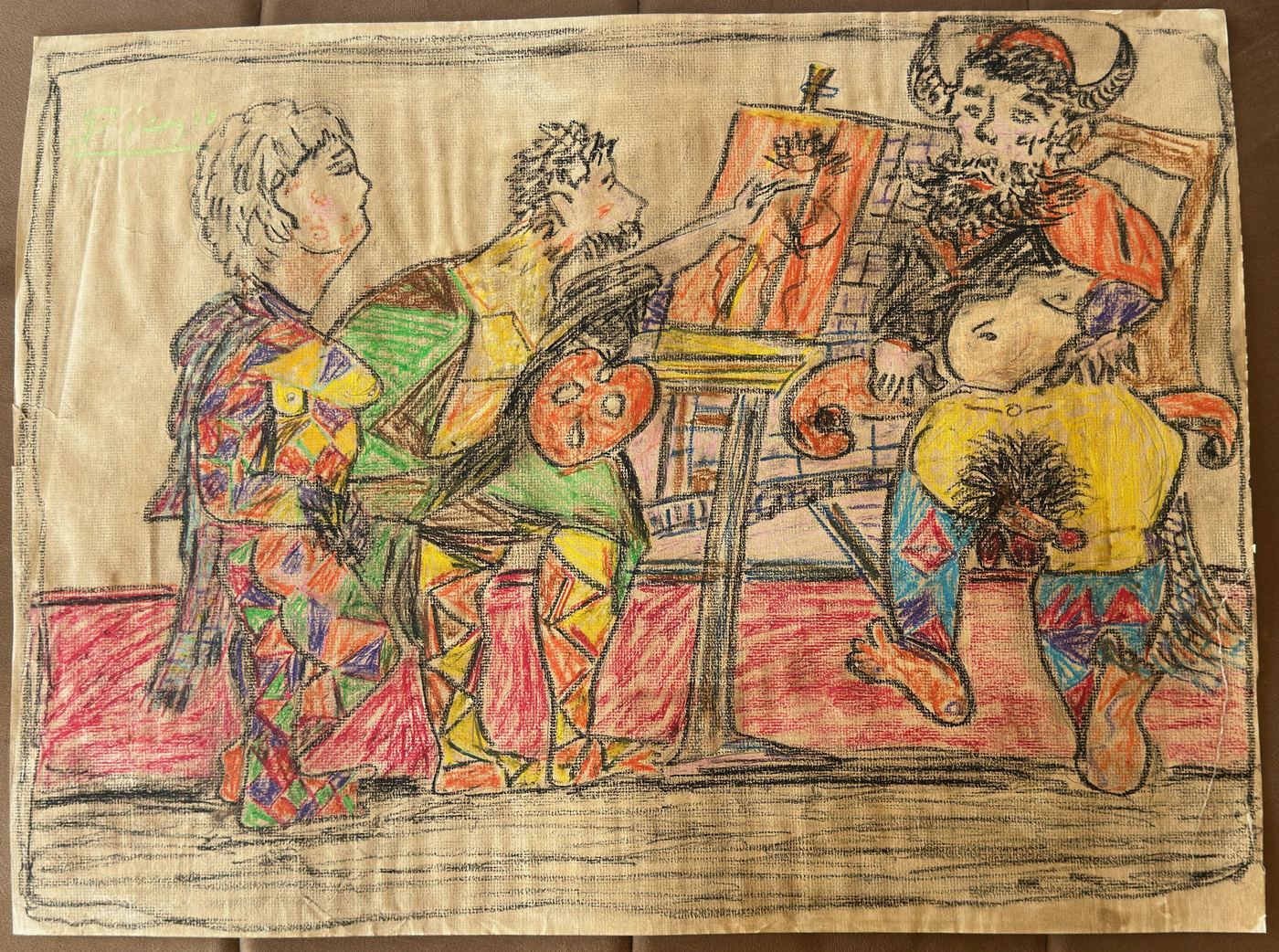 Pablo Picasso Painter and model drawing authentication evidence image 1