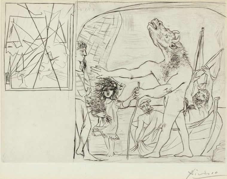 Pablo Picasso Painter and model drawing authentication evidence image 5