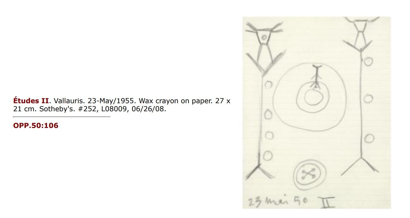 Pablo Picasso Couleurs des Maîtres -- Picasso authentication evidence image 6