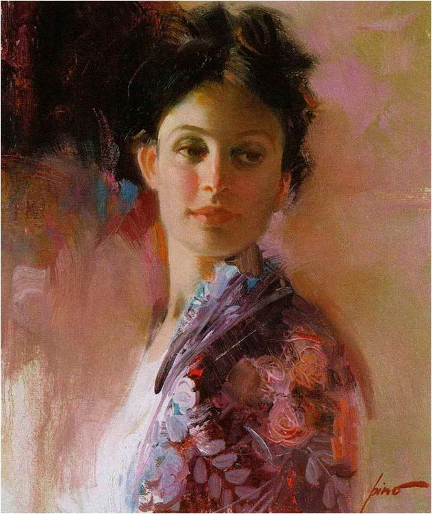 Pino Daeni Lady in Waiting authentication evidence image 5