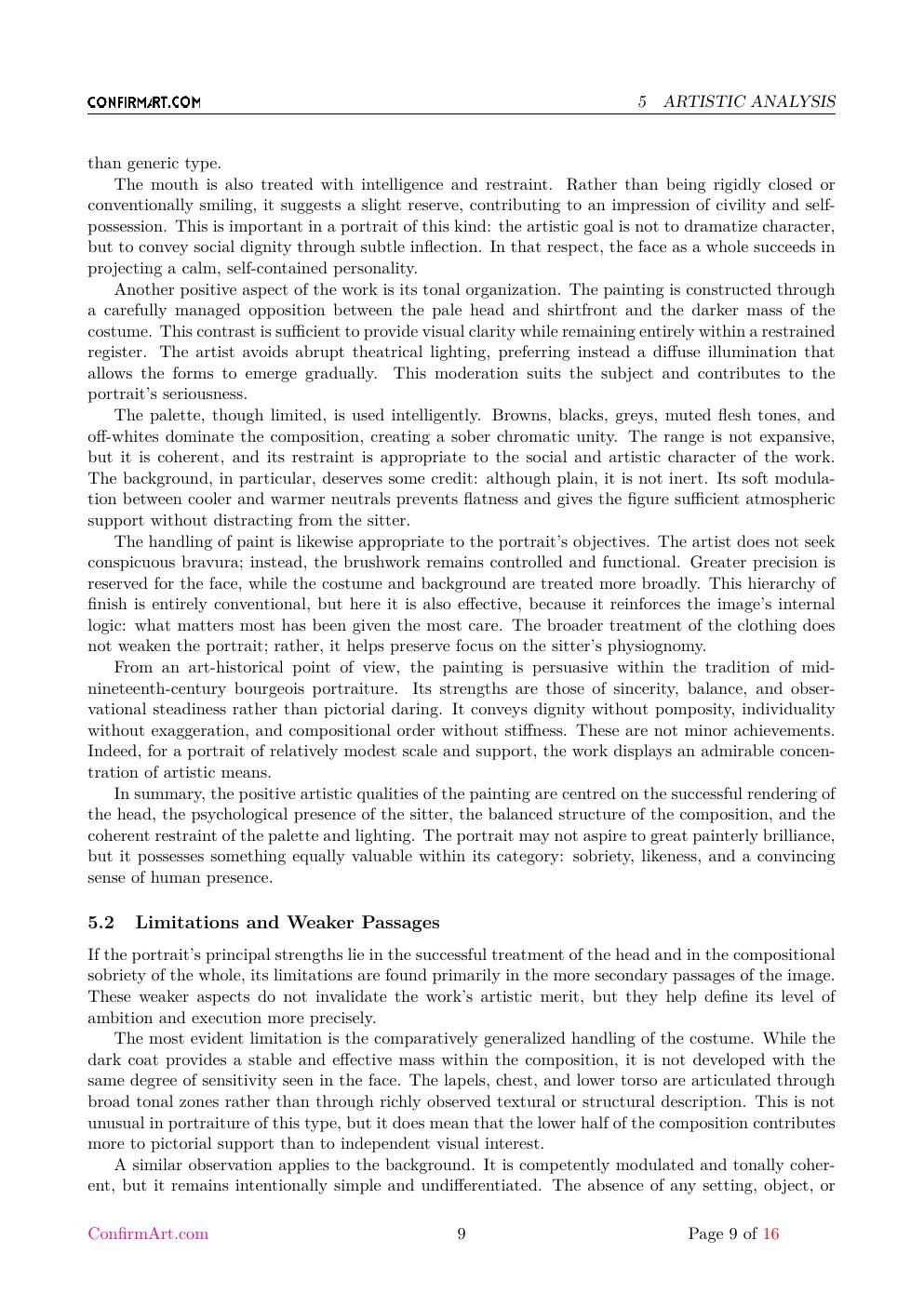 Portrait of a German Gentleman report sample page 9