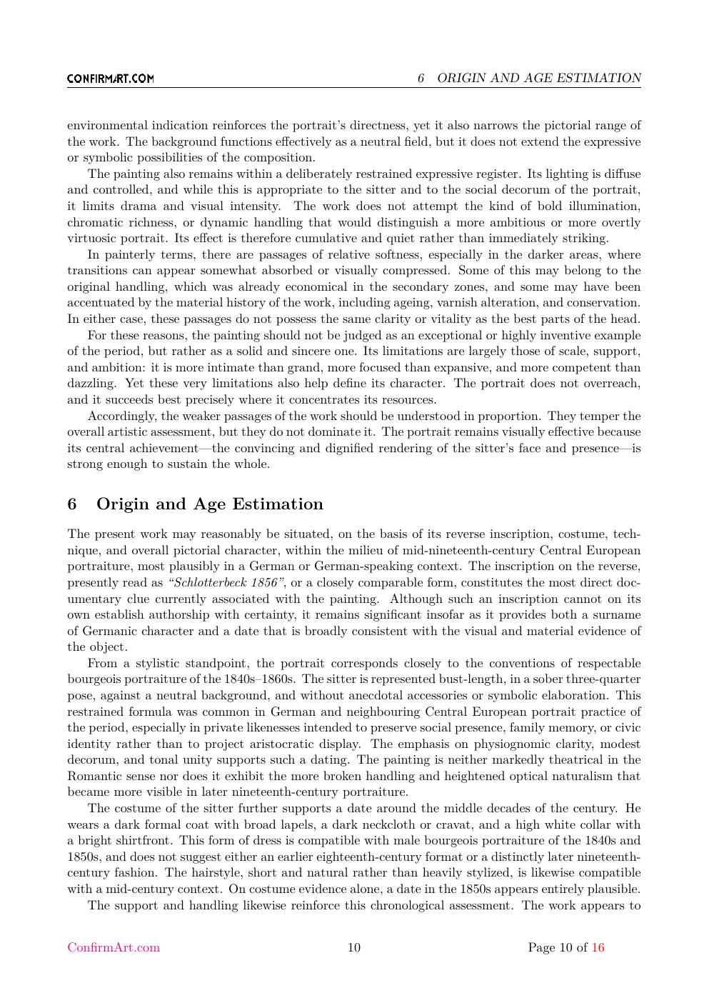 Portrait of a German Gentleman report sample page 10