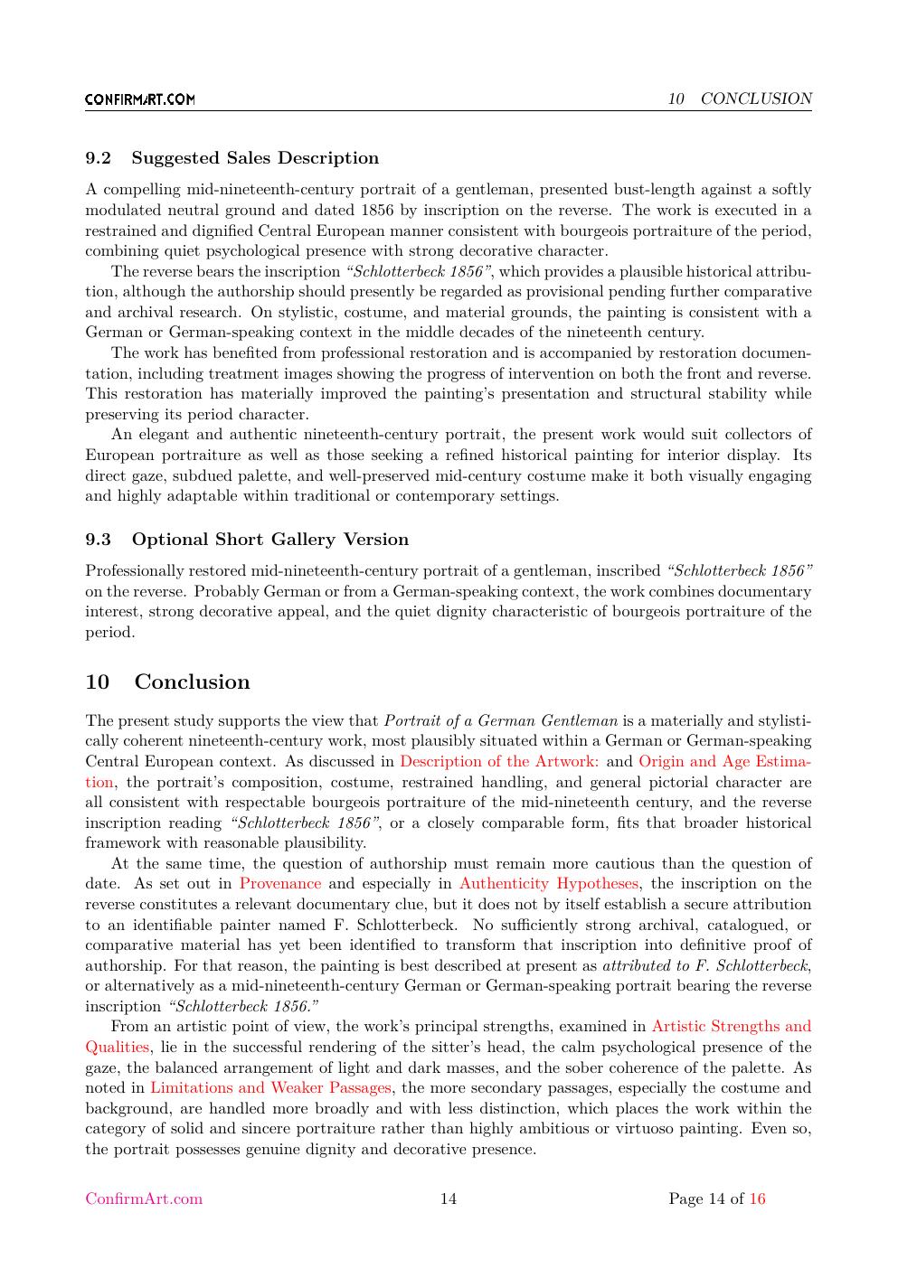Portrait of a German Gentleman report sample page 14