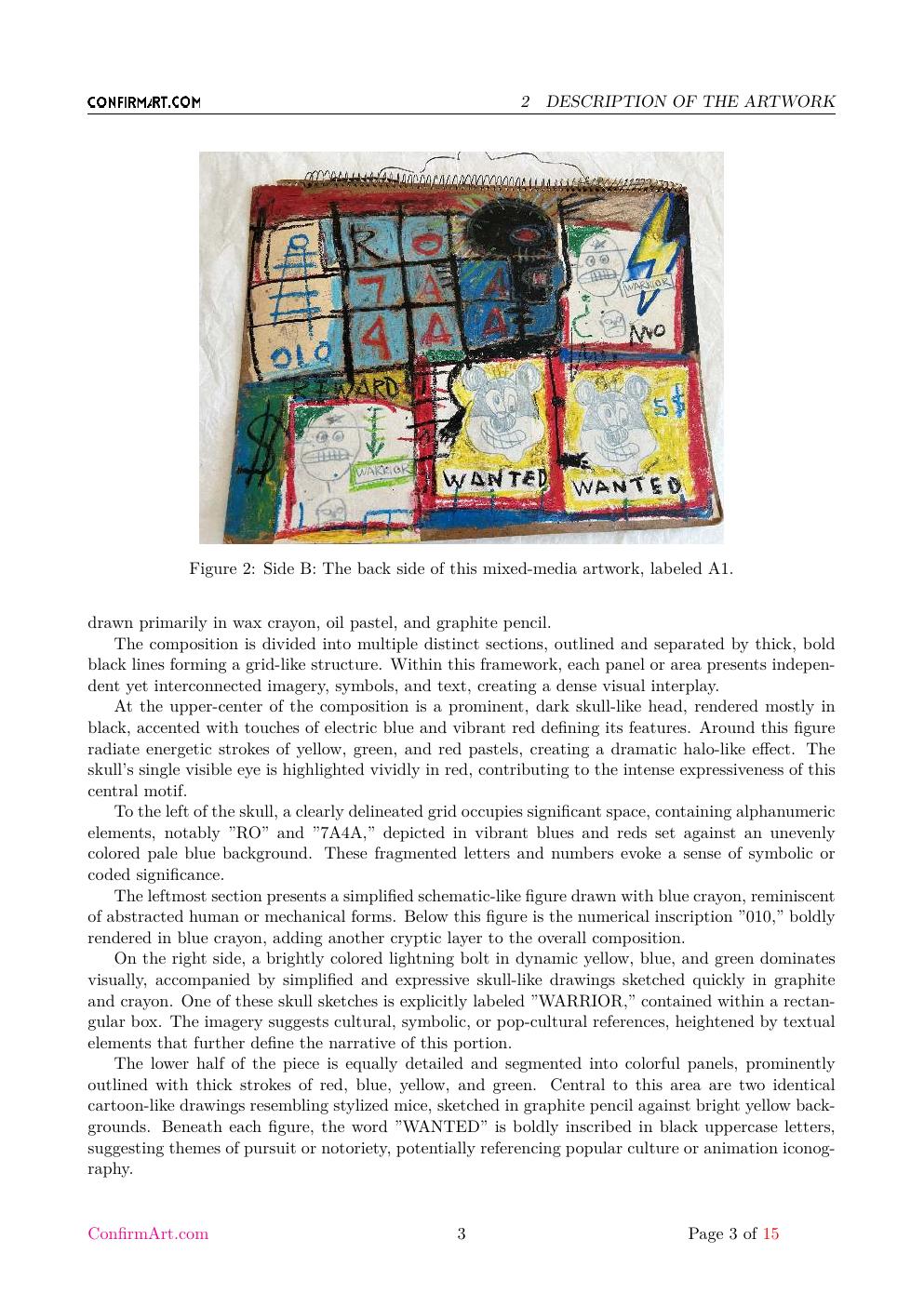 Untitled Basquiat study report sample page 3
