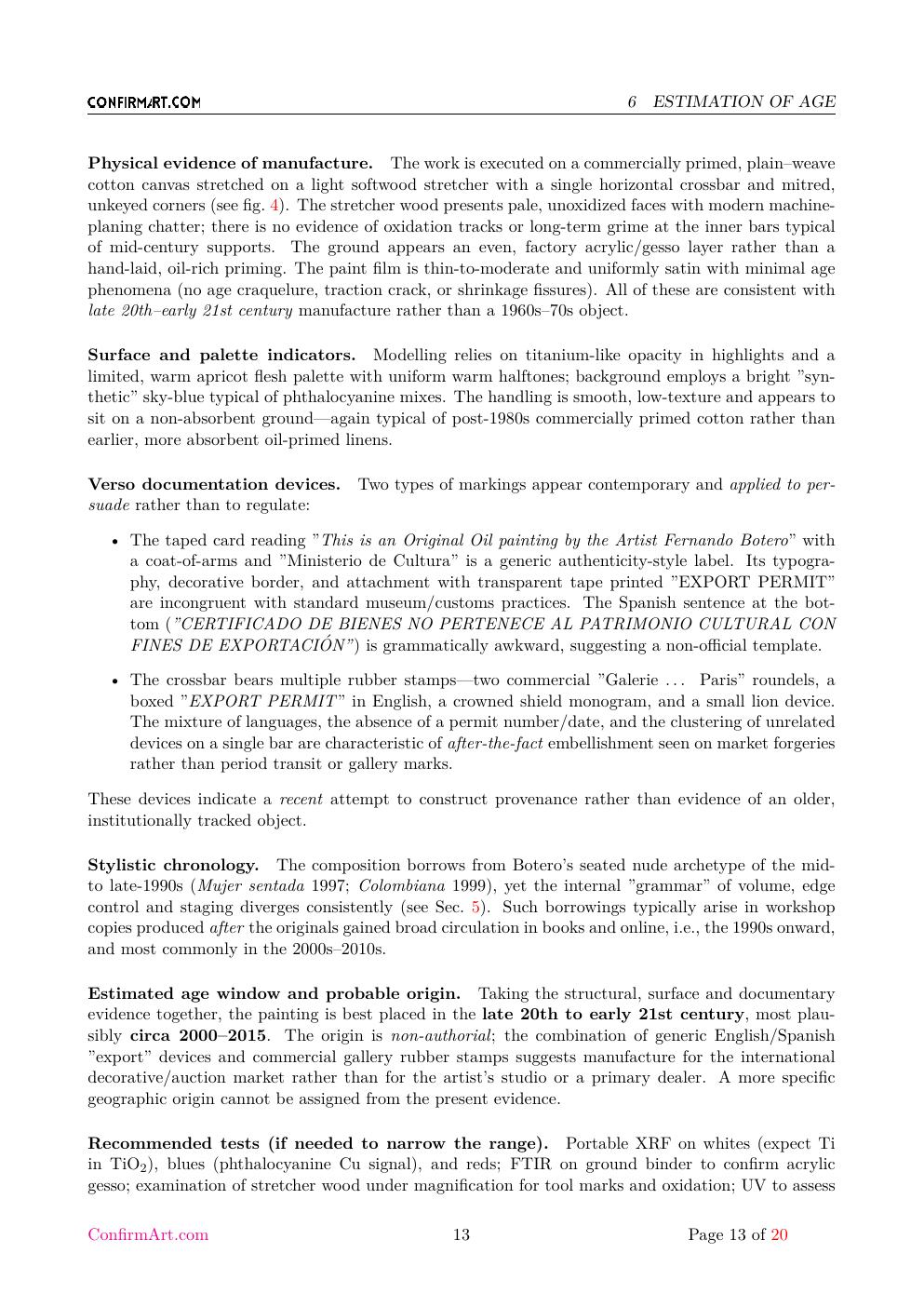 Mujer Desnuda report sample page 13