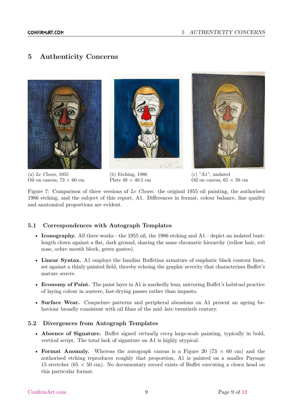 Le Clown report sample page 9