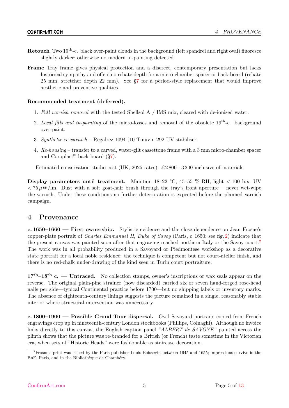 Charles Emmanuel II, Duke of Savoy report sample page 5