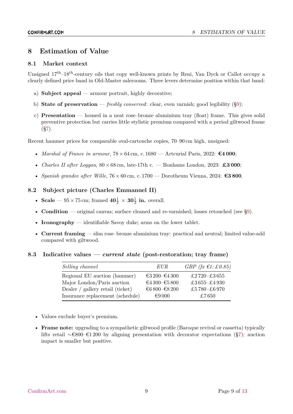 Charles Emmanuel II, Duke of Savoy report sample page 9