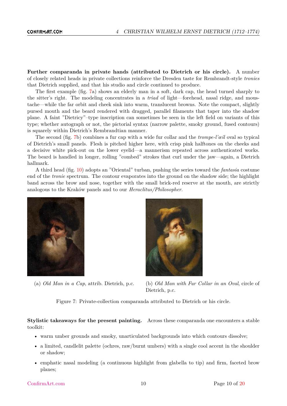 Portrait of an Old Man report sample page 10