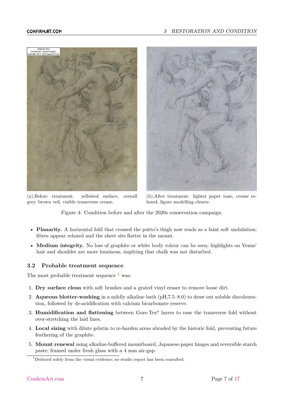 Drawing after Raphael report sample page 7