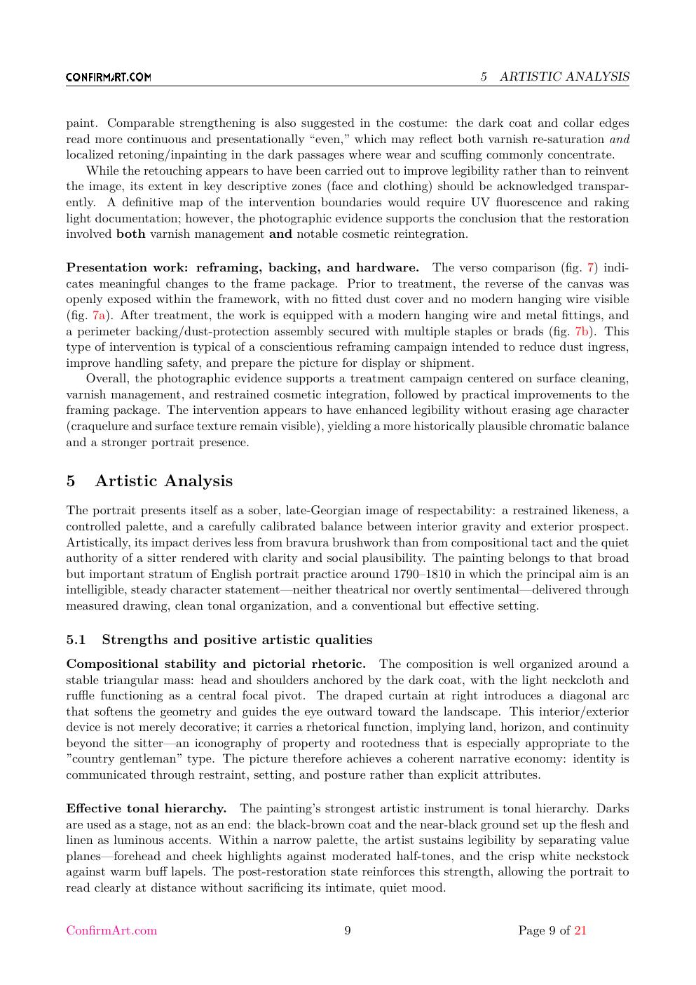 Portrait of an English Gentleman report sample page 9