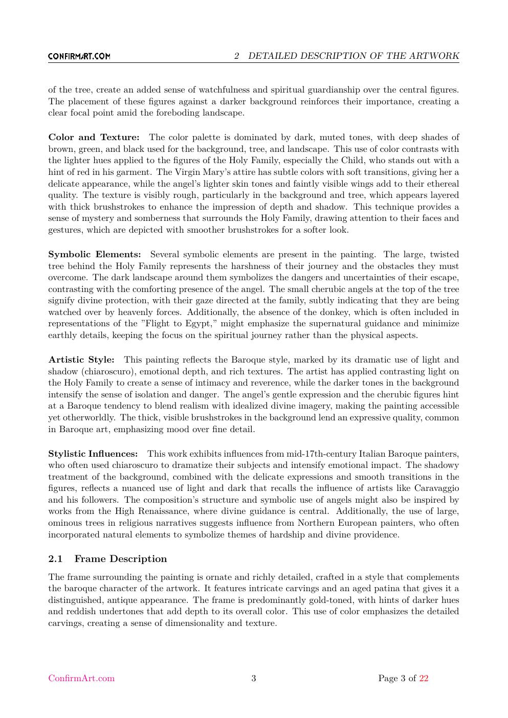 Flight to Egypt report sample page 3