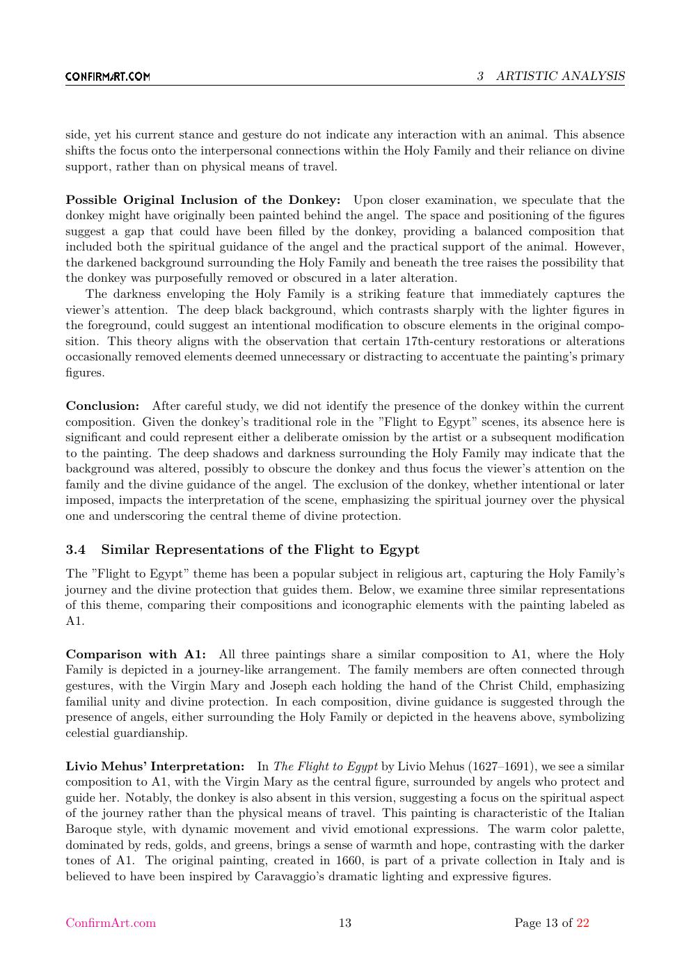 Flight to Egypt report sample page 13