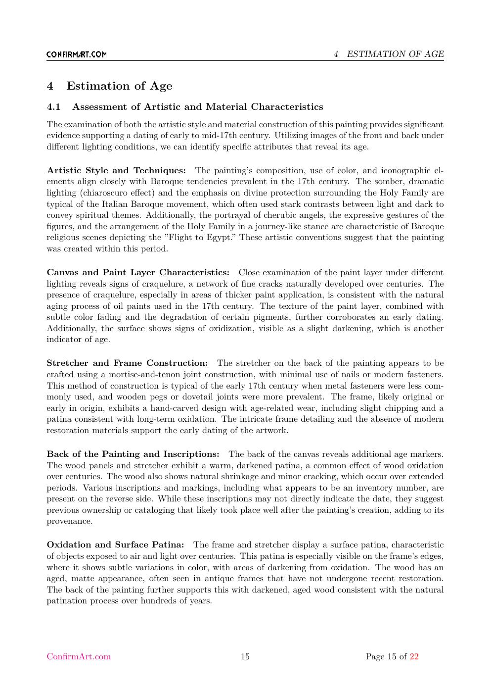 Flight to Egypt report sample page 15