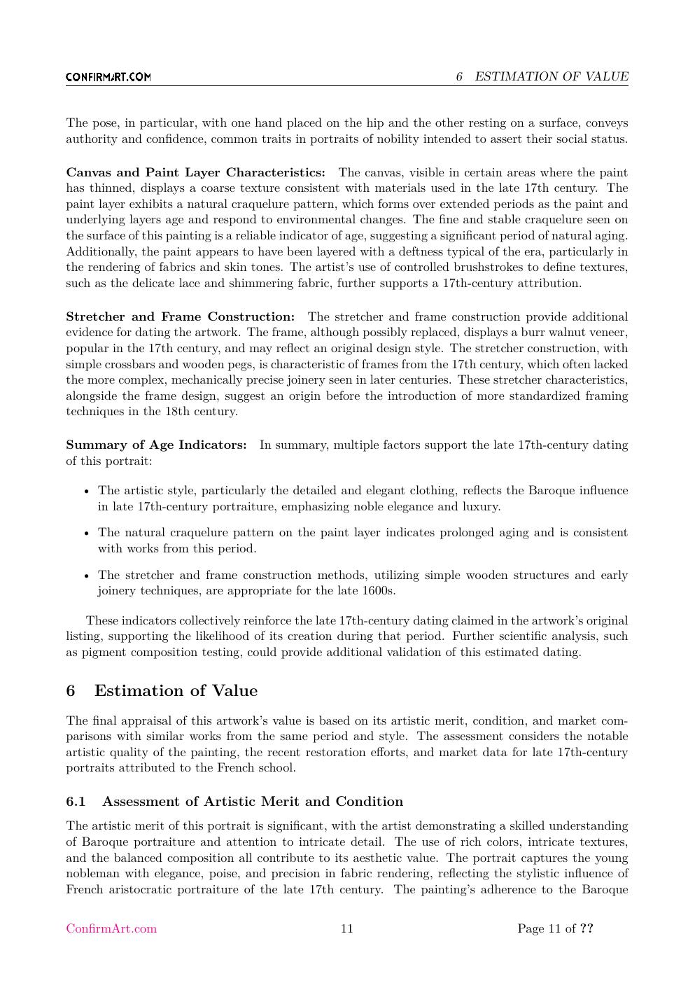 Portrait of a French Nobleman report sample page 11