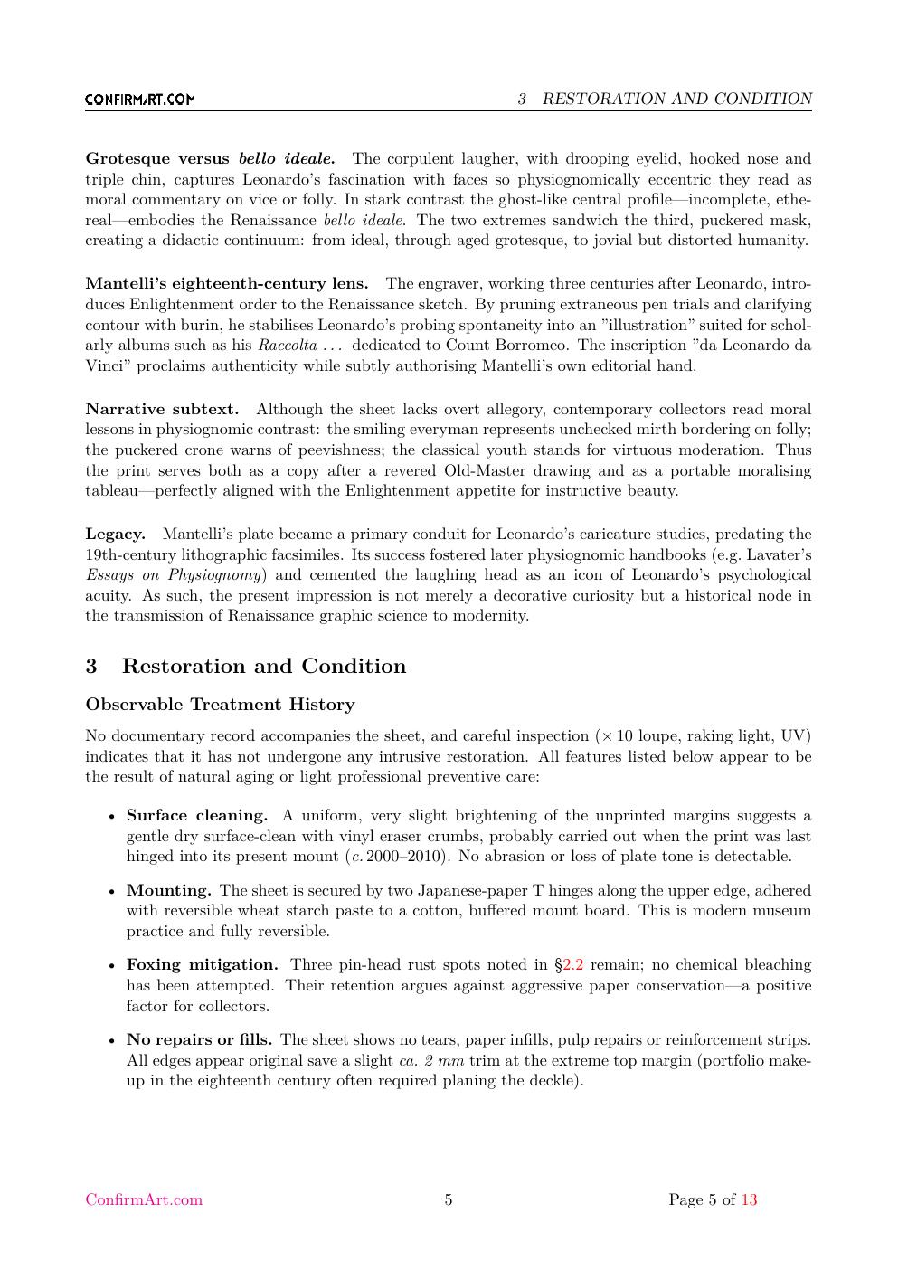 "da Leonardo da Vinci / MA." report sample page 5