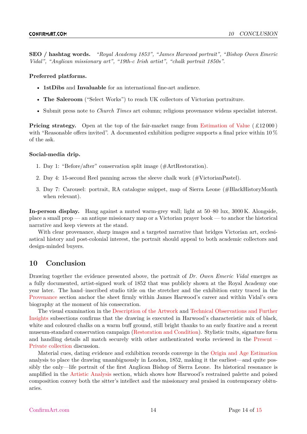 Portrait of Bishop Owen Emeric Vidal report sample page 14