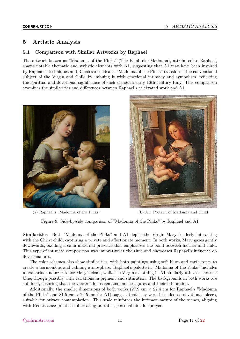 The Holy Family report sample page 11