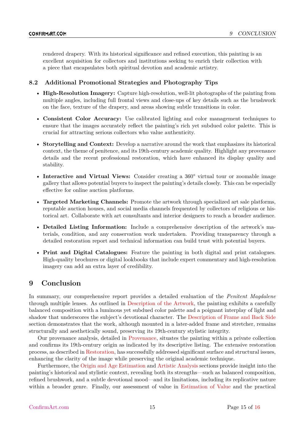 Penitent Mary Magdalene report sample page 15