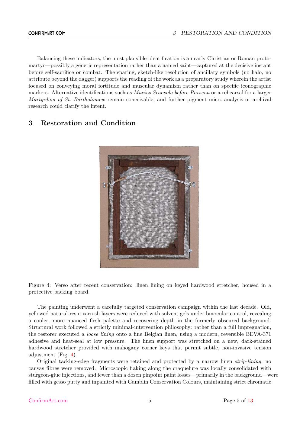 Martyrdom painting report sample page 5