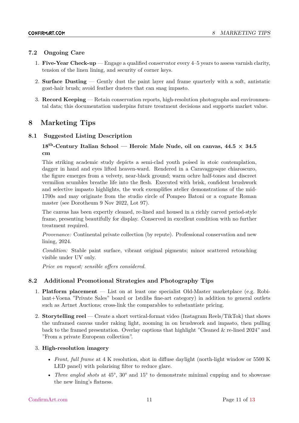 Martyrdom painting report sample page 11