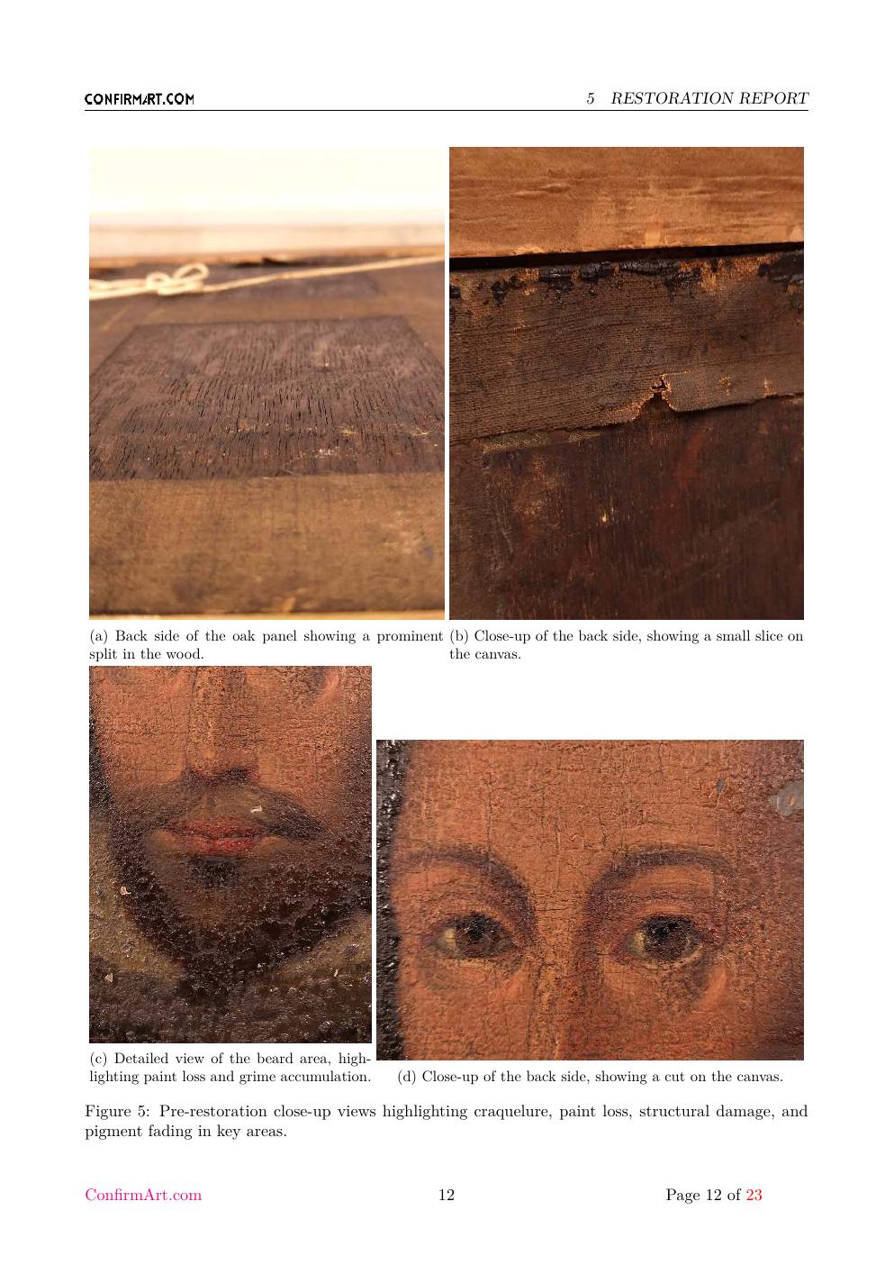 The oil on canvas, "Untitled" report sample page 12