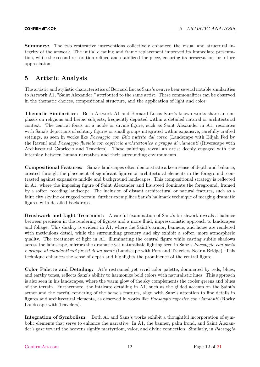 St Alexander report sample page 12