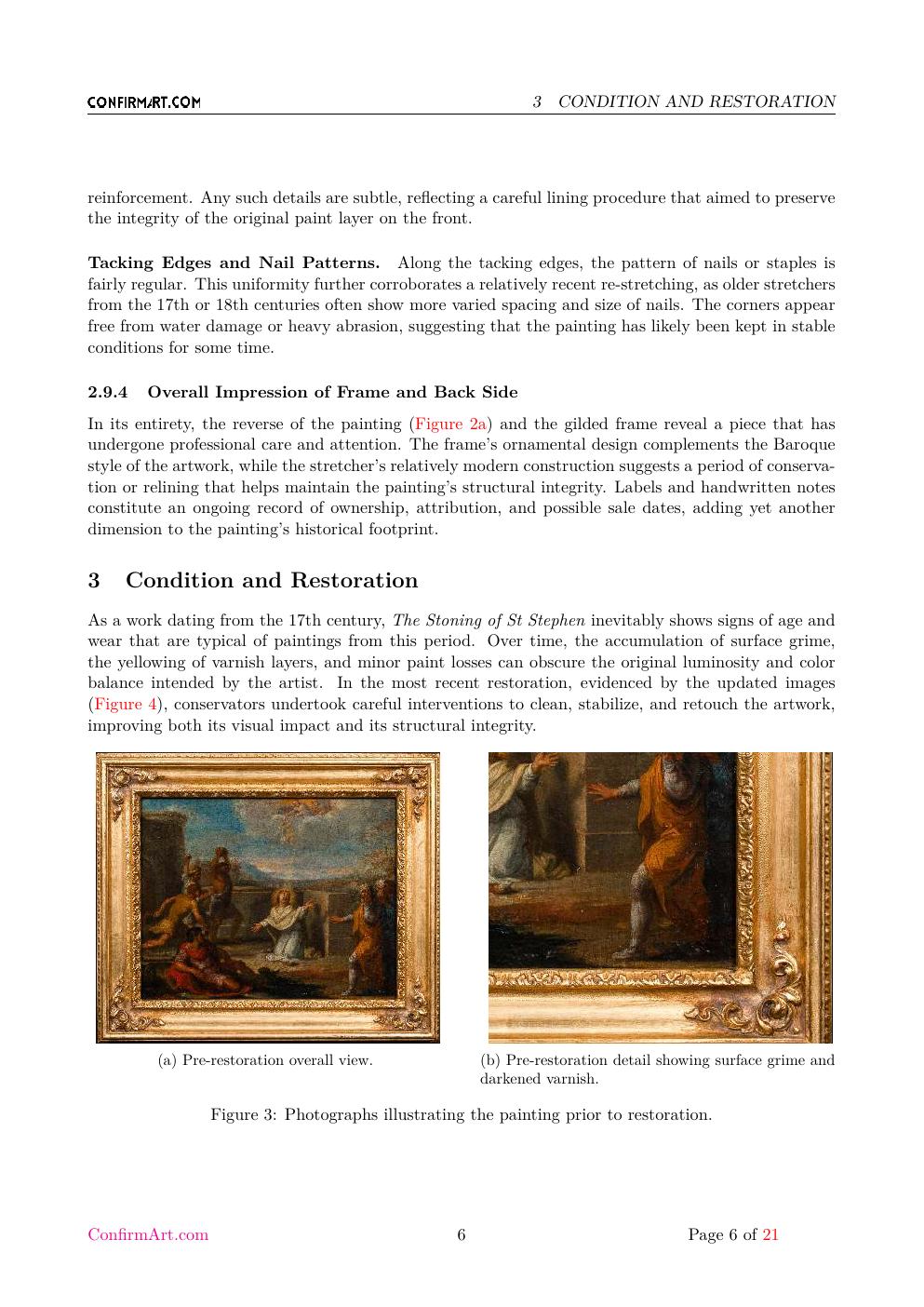 The oil on canvas, "The Stoning of St Stephen" report sample page 6