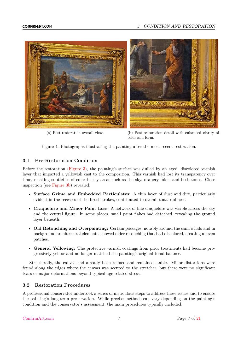 The oil on canvas, "The Stoning of St Stephen" report sample page 7
