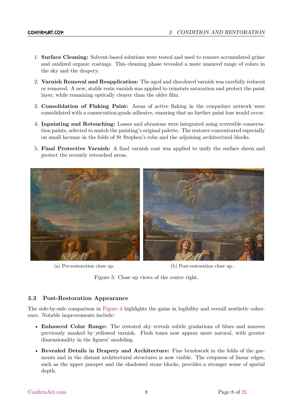 The oil on canvas, "The Stoning of St Stephen" report sample page 8