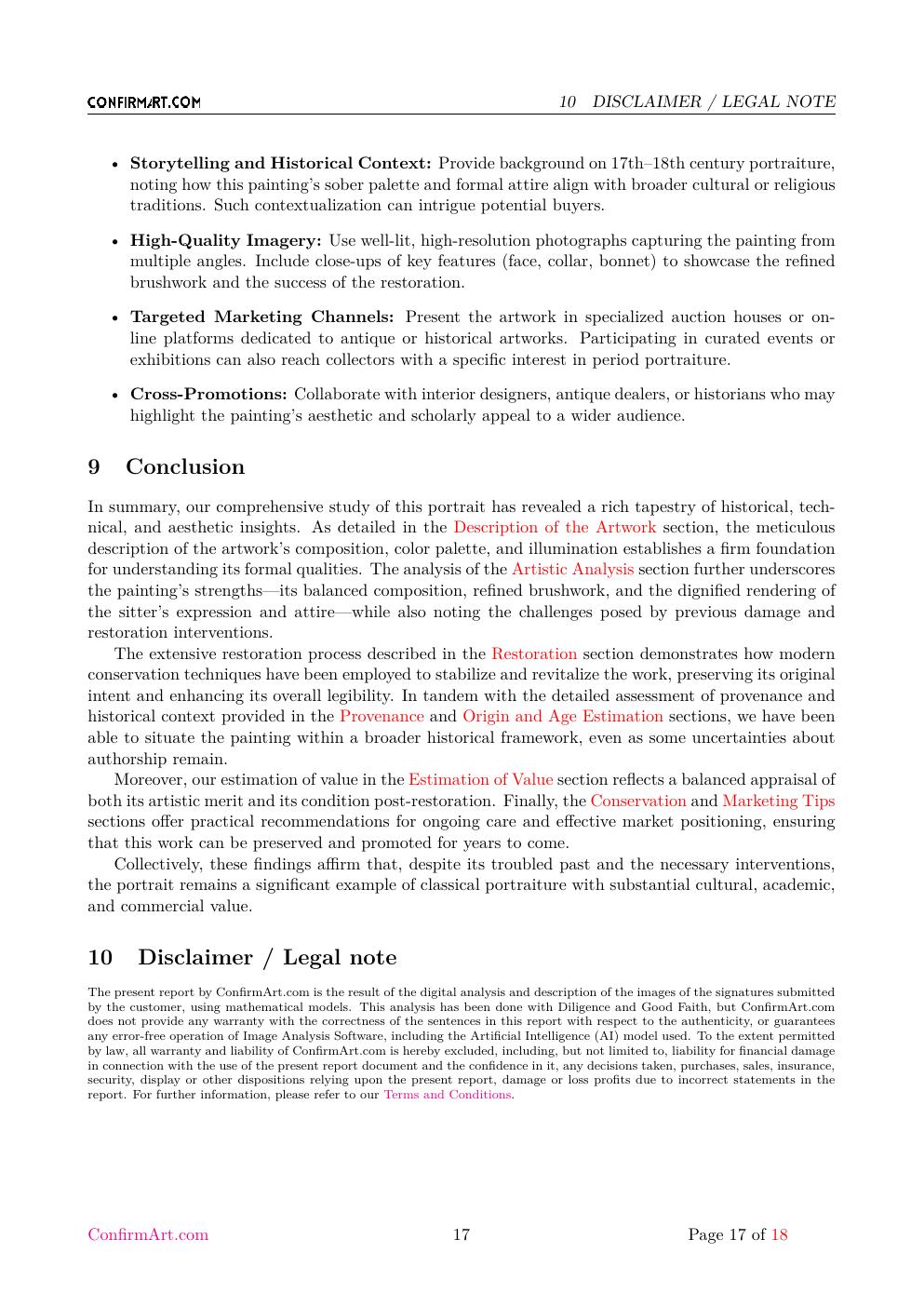 Portrait of a Woman report sample page 17