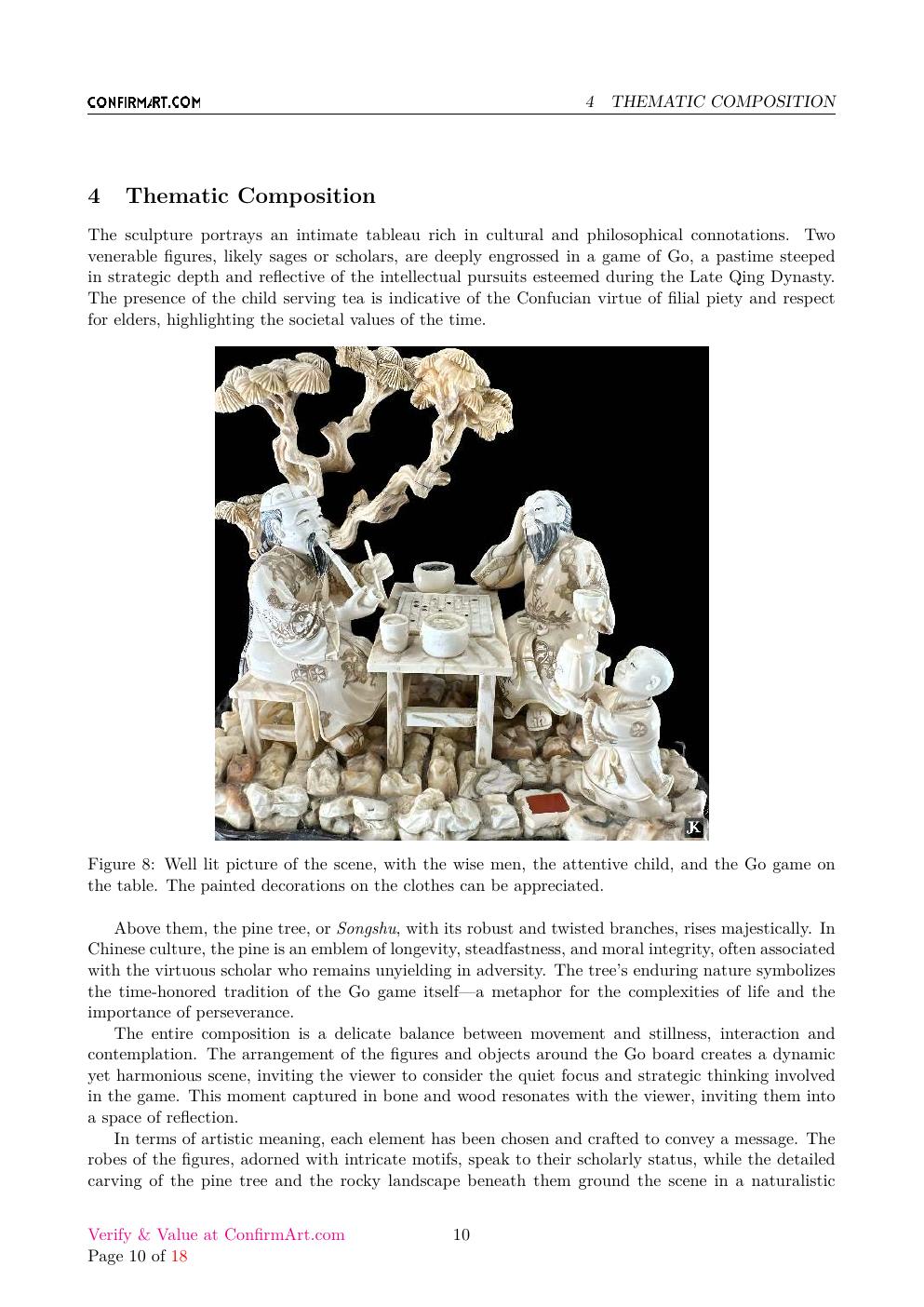 Chinese Carving in its display case report sample page 10