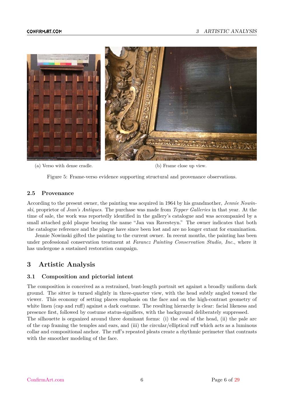 Portrait attributed to Jan Anthonisz. van Ravesteyn report sample page 6