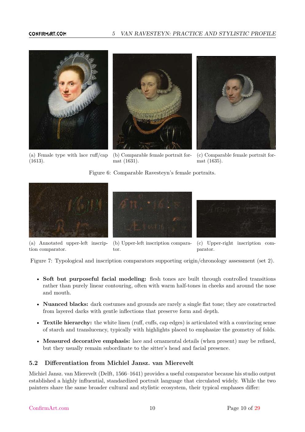 Portrait attributed to Jan Anthonisz. van Ravesteyn report sample page 10