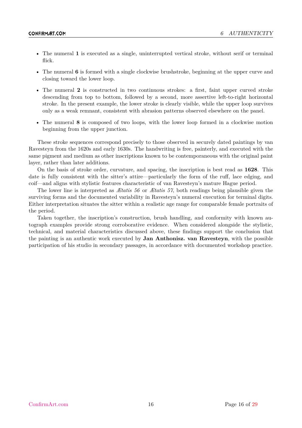 Portrait attributed to Jan Anthonisz. van Ravesteyn report sample page 16