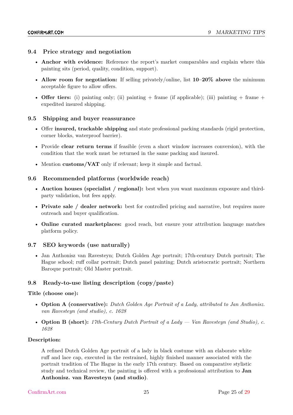 Portrait attributed to Jan Anthonisz. van Ravesteyn report sample page 25