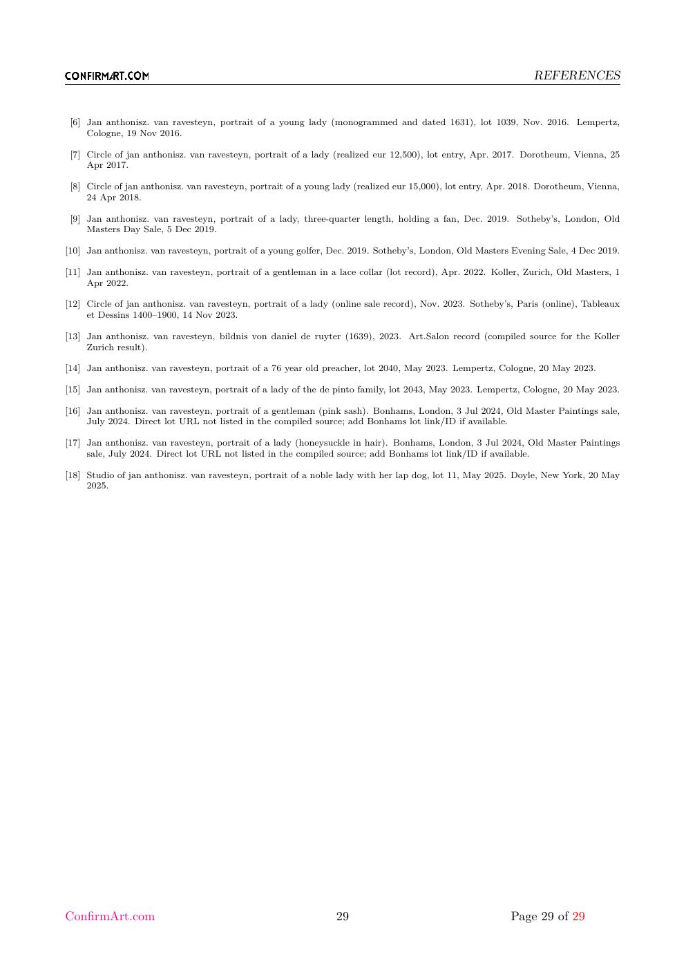 Portrait attributed to Jan Anthonisz. van Ravesteyn report sample page 29